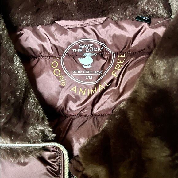 SAVE THE DUCK Burgundy Puffer Hoodie - Picture 9 of 9